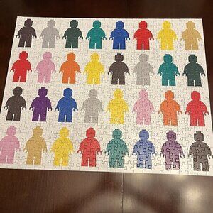 Lego x Target Colorful Minifigures 500 Piece Puzzle COMPLETE 25” W x 20” H